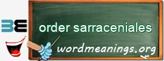 WordMeaning blackboard for order sarraceniales